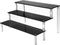 ihomecooker 3 Tier Black Acrylic Display Riser - Cupcake Stand Display Shelf for Decoration, Collection, Makeup
