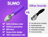 SUMO Stainless Steel Ice Cream Scoop - Ergonomic Handle, Dishwasher-Safe, Comfortable Grip, Purple