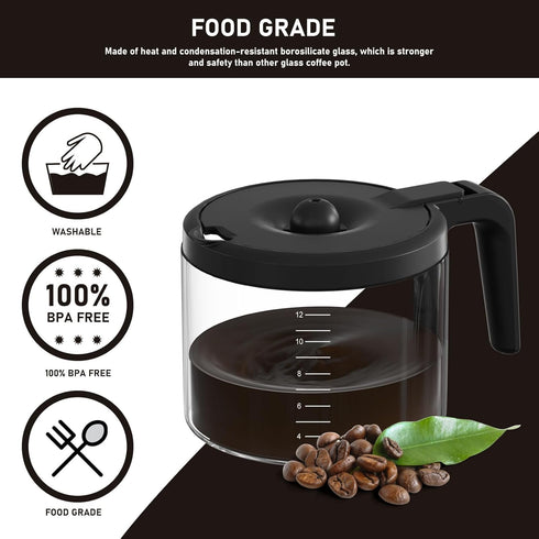 12-Cup Coffee Pot Replacement for Keurig 5000 K-Duo Essentials & Hot & Cold Brewer Models (NOT Fit K-DUO 5100)