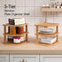 3 Shelf(2 Pack),Plate Countertop VERTORGAN Tier Bamboo Corner Organizer,Dish Drying Rack,Kitchen Spice Rack