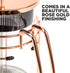 French Press and Tea Maker, 1000ml Coffee Maker Press, Premium with Rose Gold Finish, Thick Glass