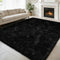 Shag Area Rug for Bedroom 5x8,Black Fluffy Area Rugs for Living Room,Soft