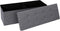LEMY 43 Inches Folding Ottoman Storage Bench, Foot Rest Stool with Wooden