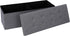 LEMY 43 Inches Folding Ottoman Storage Bench, Foot Rest Stool with Wooden