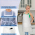 Dwrttow 12 Pack 2 Washable,32 28 Inch Bib Apron,White Aprons Bulk,Unisex Plain Bib Aprons with Pockets,Blank Apron
