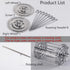 8-Pack Stainless Steel Rotisserie Skewers for Air-Fryer Oven - Even Heating for BBQ Meat, Vegetables, Fruits
