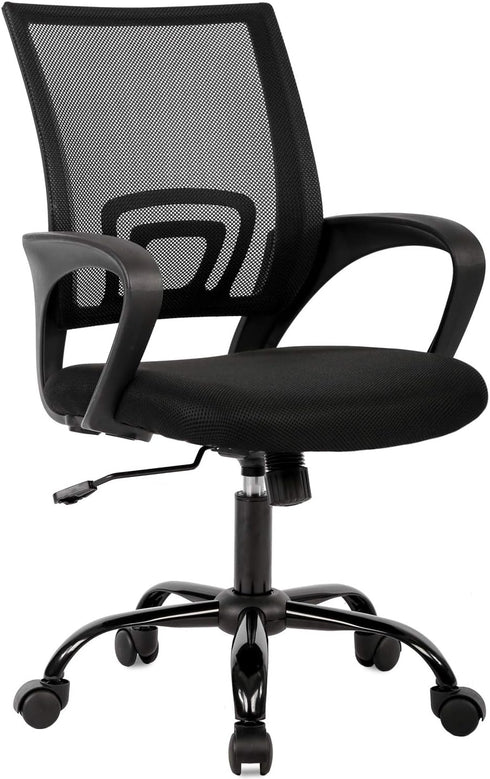 Ergonomic Office Chair, Home Desk Task Mesh Computer Chair with Lumbar Support, Adjustable Rolling Swivel