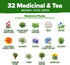 32 Pack HOME GROWN Herb Seeds Medicinal Herbs and Tea Variety Annual & Perennial Herb Seeds for Planting Indoors