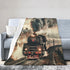 HSYOYO 80"x60" Train Travelling Throw Blanket Fluffy Fleece Blankets Vintage Lightweight Travel Blanket Indoor Outdoor