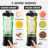 Portable Blender 20 Oz with Insulated Sleeve - Personal Juicer for Protein Shakes, Smoothies, USB Rechargeable, Travel