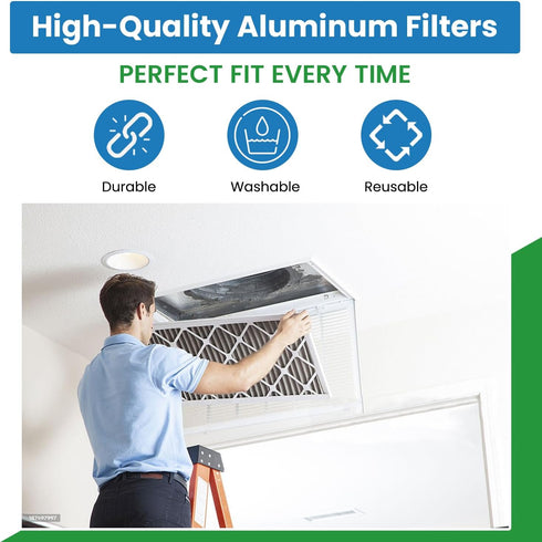 Filter Everything Replacement Aluminum Microwave Filters, Compatible with Samsung DE63-00666A, 2-Pack