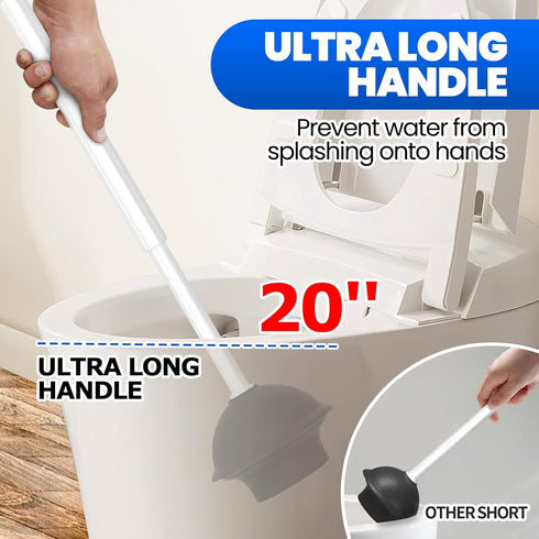 Denvlex 2 1 Set, Set,Gap in Toilet Brush and Plunger Extended Handle Plunger,Toilet Bowl Brush Plunger BrushCleaning