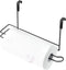 Basicwise Hanging Paper Towel Holder Over-The-Cabinet Door Organizer Rack Space-Saving Kitchen and