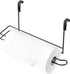Basicwise Hanging Paper Towel Holder Over-The-Cabinet Door Organizer Rack Space-Saving Kitchen and