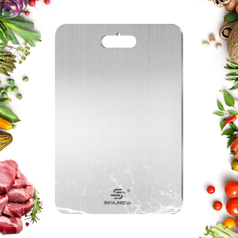 SkylineSip Titanium Cutting Board,100% Pure Titanium Cutting Boards for Kitchen, 2026 New Double