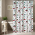 Shower Curtain Polyester, Christmas Red Truck Car Print with Trees, 70 x 70 Inch