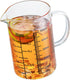 Glass Measuring Cup - High Borosilicate Glass with Insulated Handle and V-Shaped Spout - 500 ML (16 Oz, 2 Cup)