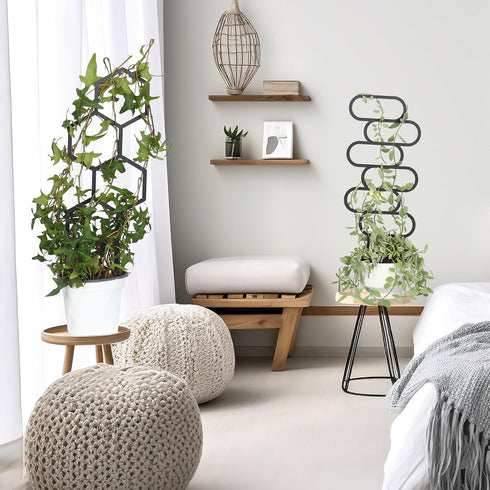 KOYILTD 4 1) Pcs Trellises for Climbing Plants Indoor Metal Climbing Plant Support Metal Plant Trellis for Pots Garden