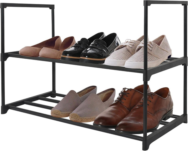 Americanflat 17x26.5 Shoe Organizer - 2 Tier Shoe Rack Storage Shelf with