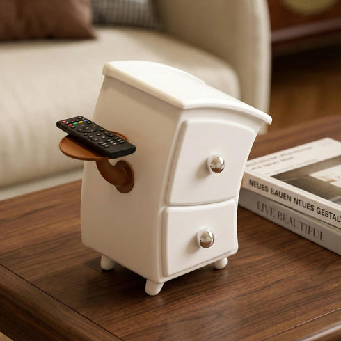 Creative Cabinet-Shaped Storage Box with Arms, Funny Decorative Organizer for Desk, Cute Mini Drawer Box for Office