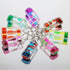 Dynamic Liquid Timers Key Chain Set, Colorful Motion Bubbler Timekeeper Keychains