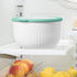 Oggi Prep, Store & Serve Plastic Bowl with See-Thru Lid, Dishwasher, Microwave & Freezer Safe, 4 qt, Blue