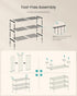 3-Tier Closet, 11.8 24.5 19.1 Inches, ULSA123BH01 SONGMICS Shoe Rack for Compact Metal Shoe Organizer Shelf