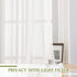 NICETOWN Semi Sheer Linen Curtains, Grommet Casual Window Treatment, 72" Long, Ivory, 1 Panel = 52" W, Sold by 2