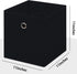 Black Foldable Storage Cubes Bins ,11 Inch Cloth Storage Cube Fabric Storage Box Cubes Organizer Baskets with Dual Handles for Home Organizer Set of 3 (Black)
