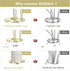 Countertop, 4 Set, SZQINJI Paper Towel Holder Gold Paper Towel Roll Holder with Weighted Base Suction Cups and Paper