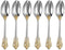 KEAWELL Luxurious 5.1-Inch Espresso Spoons Set - 6 Pieces, Mini Coffee Spoon, 18/10 Stainless Steel, Mirror Polished