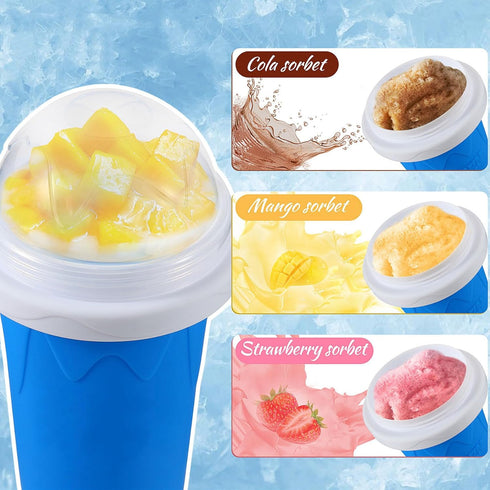 REGNBUE Frozen Slushy Maker Cup, Quick Magic Squeeze Cup for Juice Milk Yogurt Ice Cream Make, DIY Smoothie Cooling Cup