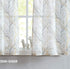FMFUNCTEX Window Valance Curtains, Yellow Grey Tree Branch Print on Semi Sheer White, 50 x 15 Inches