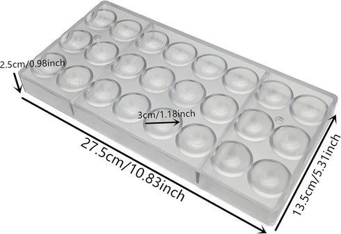 Goldbaking Semi Sphere Chocolate Mould, PC Polycarbonate Hemisphere Chocolate Mold (s 1.2inch)