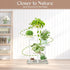 4 iDavosic.ly Tier Plant Stand Indoor, Tiered Corner Flower Holder Shelf Outdoor, Metal Tall Orchid Display Rack