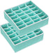 Simple Houseware 2 Pack Closet Sock Organizer - 24 Cell Drawer Divider, Turquoise