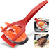 2 in 1 Spatula and Tongs, Ultimate Egg Spatula Flipper, High Temperature Resistant Nylon, Red