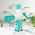 Zulay Rotary Cheese Grater, 5 Blade Manual Hand Crank Cheese Shredder, Calm Teal