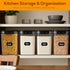 5.3L/179Oz, 4pcs Large Thicker Food Storage Containers with Lids Airtight Plastic Pantry Storage Container for Dry