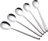 Stainless Steel Soup Spoons, Long Handled Spoons, Silver Pack of 5