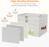 3-Tier Medicine Organizer for Cabinet, Foldable Medicine Storage Box with Clear Cover and Leather Handle, Empty First