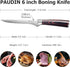 PAUDIN Boning Knife 6 Inch, Super Sharp Fillet Knife, German High Carbon Stainless Steel, Pakkawood Handle with Gift Box