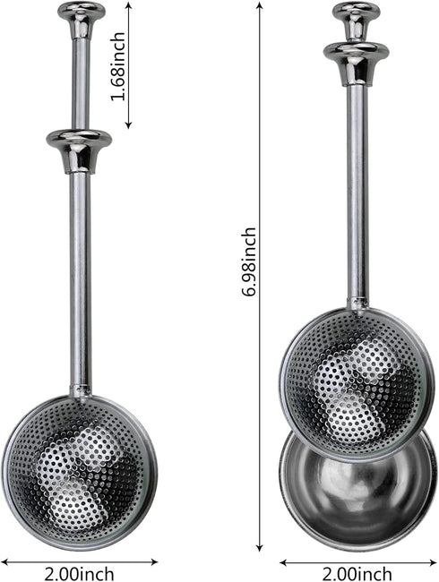 Powder Sugar Shaker Sifter Duster Baker's Dusting Wand Dispenser for Flour Spices Sugar Tea Strainer Steeper Tea Balls for Loose Tea