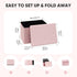 16.5L 12.6W 12.6H PINPLUS Sherpa Storage Ottoman Footrest Stool - Plush Foldable Cube with Hidden Compartment