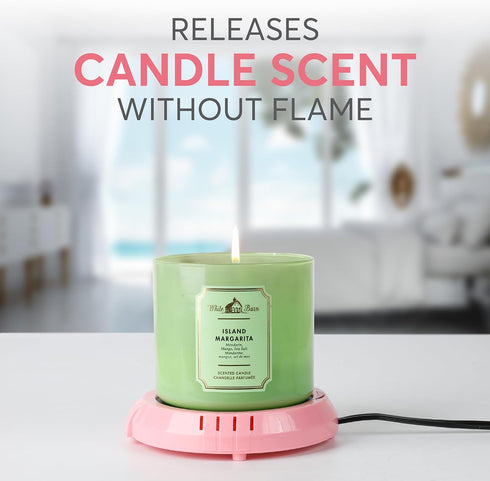 Large Candle Warmer Plate - Safely Releases Scents without Flame, Used as Candle Jar Warmer, Coffee, Mug, Cup, Tea