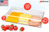 Pikanty Deli Meat Container | Airtight Food Storage Box with Hinged Lid | Cheese and Cold Cuts Holder for Refrigerator