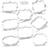 Fancy Plaque Cookie Cutters Set of 8 pcs, Stainless Steel Wedding Frames Shaped Fondant Cutter Molds for Baking