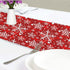 Winter Snowflake Red Table Runner, 70 Inches Christmas Snowflakes for Dining Table Kitchen Holiday Decor
