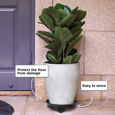 2 Pack of Plant Pallet Caddy, Planter Pot Rolling Mover, Plant Stand Dolly Casters with Wheels, Indoor Outdoor Plant