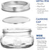 24 Pack 7.6 OZ Tebery Home Glass Mason Jars with Silver Metal Lids and Bands, Wide Mouth Glass Canning Jars
